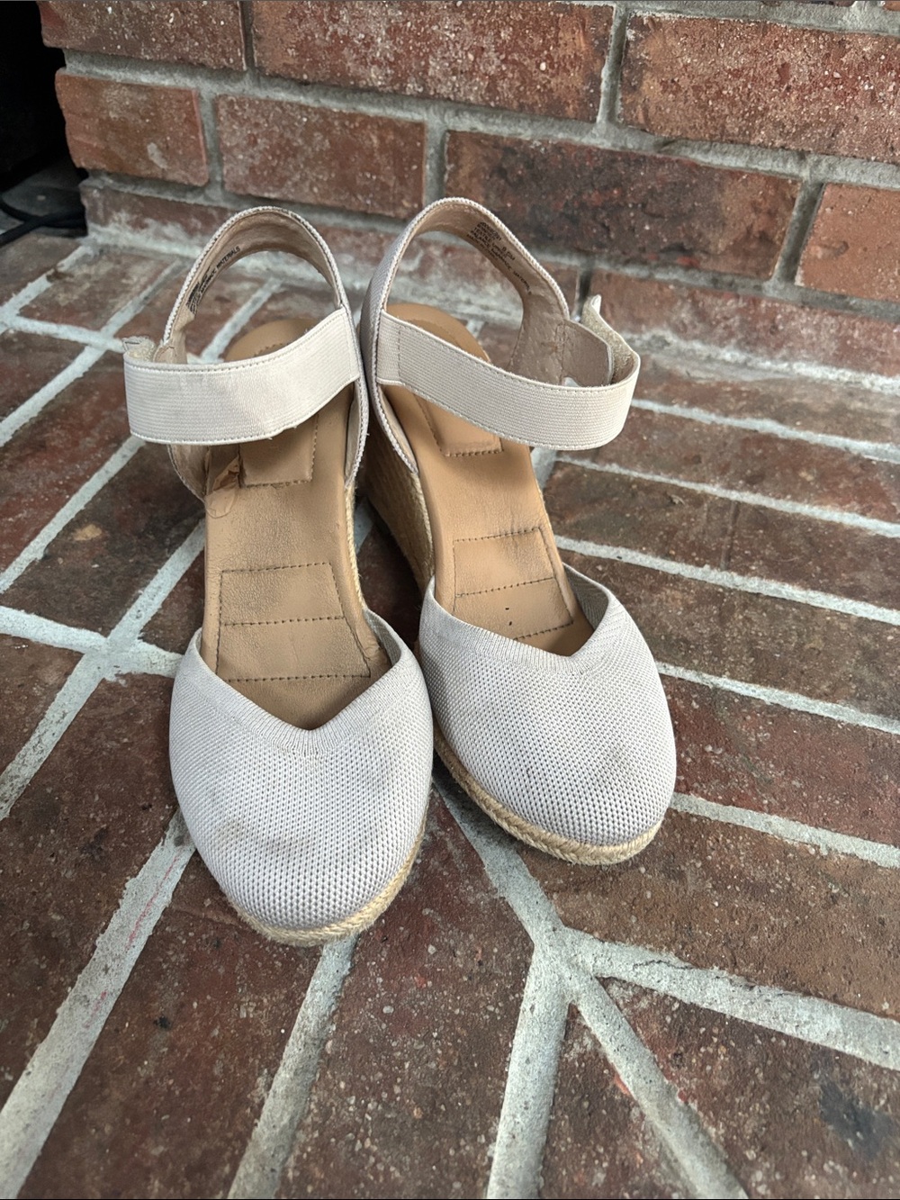 Kelly & Katie Neutral Espadrille Wedge Sandals
